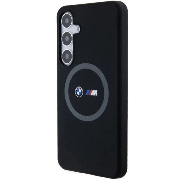 Чохол BMW M Silicone Printed Ring для Samsung Galaxy S24 Plus (S926) Black with MagSafe (BMW000805-0)