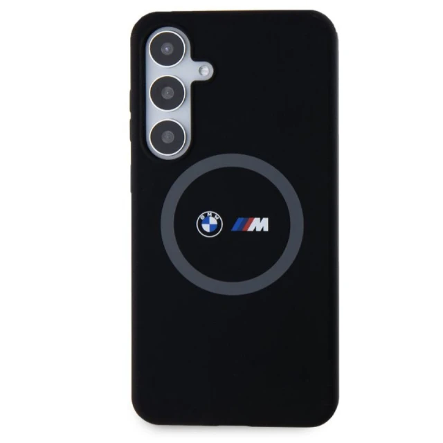Чохол BMW M Silicone Printed Ring для Samsung Galaxy S24 Plus (S926) Black with MagSafe (BMW000805-0)