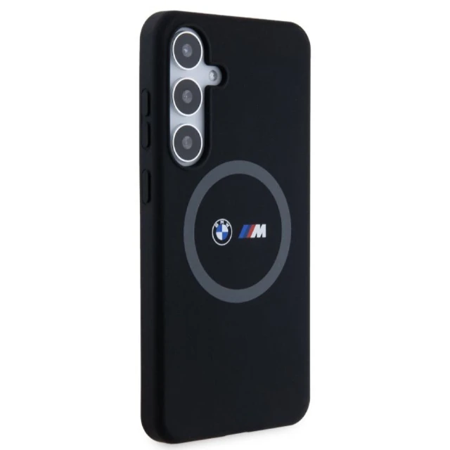Чохол BMW M Silicone Printed Ring для Samsung Galaxy S24 Plus (S926) Black with MagSafe (BMW000805-0)