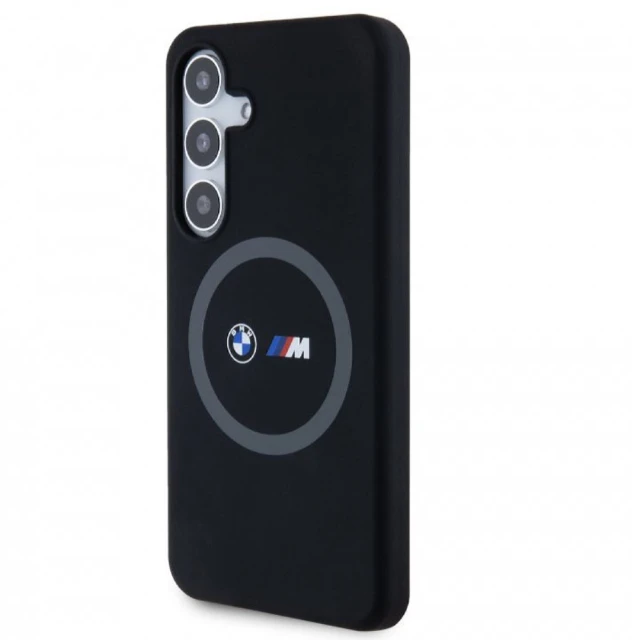 Чохол BMW M Silicone Printed Ring для Samsung Galaxy S24 (S921) Black with MagSafe (BMW000804-0)