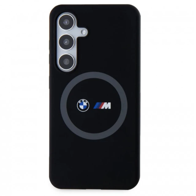 Чохол BMW M Silicone Printed Ring для Samsung Galaxy S24 (S921) Black with MagSafe (BMW000804-0)