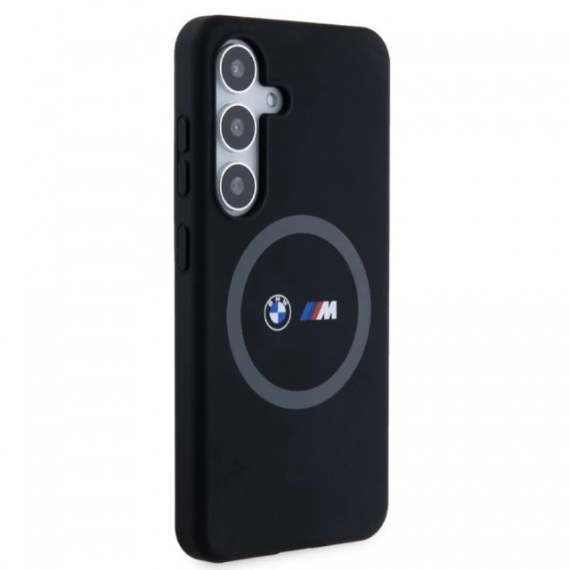 Чохол BMW M Silicone Printed Ring для Samsung Galaxy S24 (S921) Black with MagSafe (BMW000804-0)