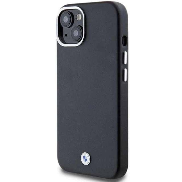 Чохол BMW Signature Wrapped Metal для iPhone 15 Plus | 14 Plus Black with MagSafe (BMW000801-0)