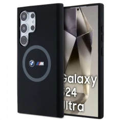 Чохол BMW M Silicone Printed Ring для Samsung Galaxy S24 Ultra (S928) Black with MagSafe (BMW000806-0)