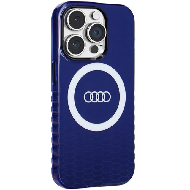 Чохол Audi IML Big Logo Case для iPhone 14 Pro Navy Blue with MagSafe (AU-IMLMIP14P-Q5/D2-BE)