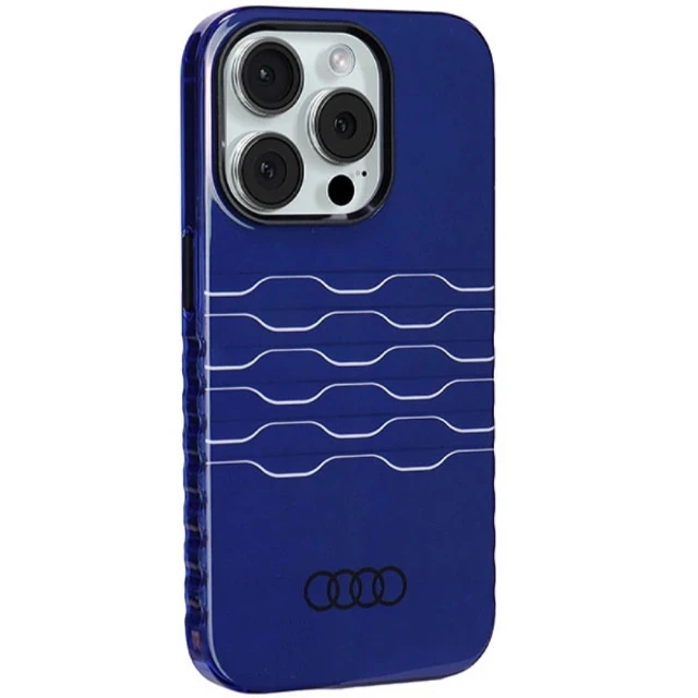 Чохол Audi IML MagSafe Case для iPhone 15 Pro Navy Blue with MagSafe (AU-MIP15P-A6/D3-BE)