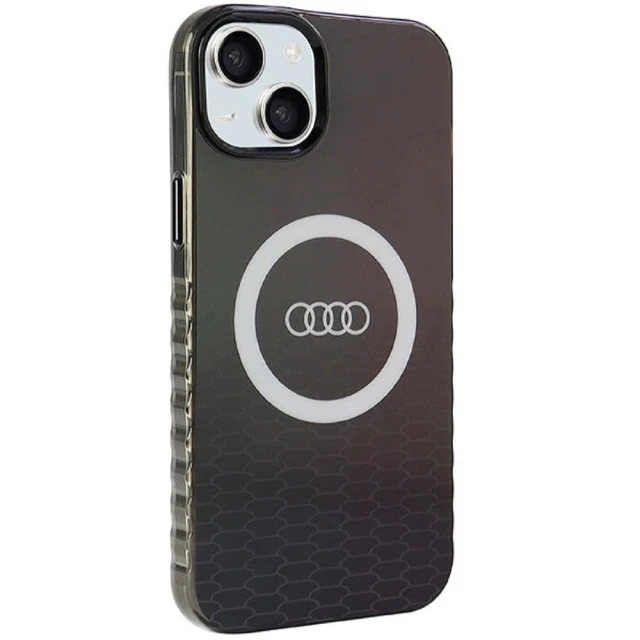 Чохол Audi IML Big Logo Case для iPhone 15 Plus | 14 Plus Black with MagSafe (AU-IMLMIP15M-Q5/D2-BK)