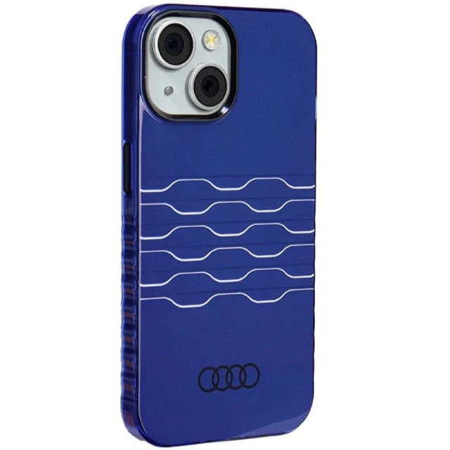 Чохол Audi IML MagSafe Case для iPhone 15 | 14 | 13 Navy Blue with MagSafe (AU-MIP15-A6/D3-BE)