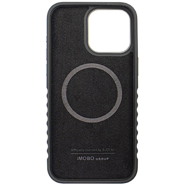 Чохол Audi Genuine Leather для iPhone 15 Pro Max Black/Red with MagSafe (AU-TPUPCMIP15PM-R8/D3-RD)