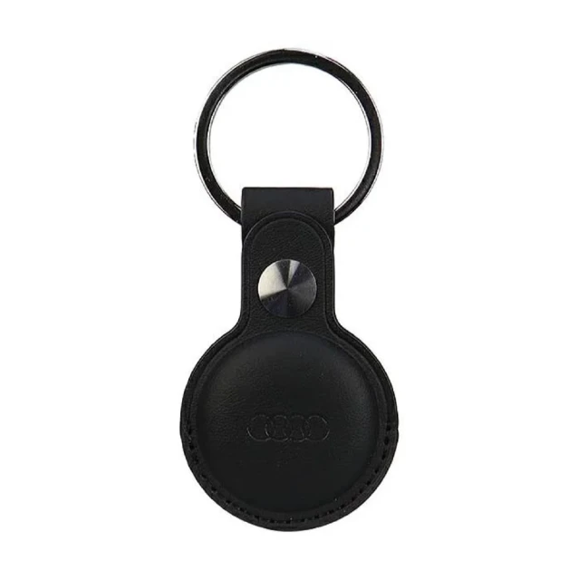 Брелок з кільцем Audi Synthetic Leather для AirTag Black (AU-ATKR-Q3/D1-BK)
