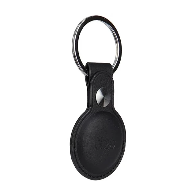 Брелок з кільцем Audi Synthetic Leather для AirTag Black (AU-ATKR-Q3/D1-BK)