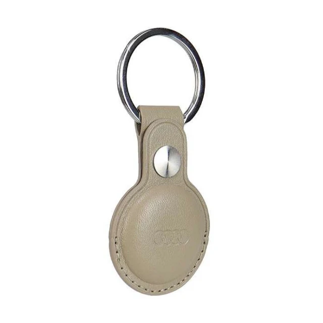 Брелок з кільцем Audi Synthetic Leather для AirTag Beige (AU-ATKR-Q3/D1-BG)