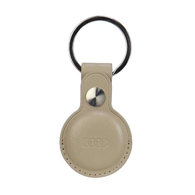 Брелок з кільцем Audi Synthetic Leather для AirTag Beige (AU-ATKR-Q3/D1-BG)