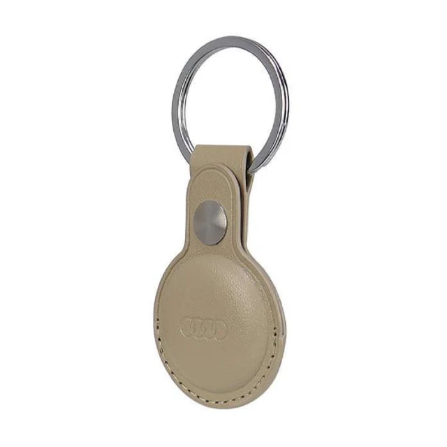 Брелок з кільцем Audi Synthetic Leather для AirTag Beige (AU-ATKR-Q3/D1-BG)