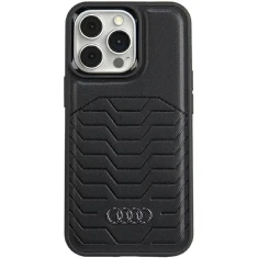 Чохол Audi Synthetic Leather для iPhone 13 Pro Black with MagSafe (AU-TPUPCMIP13P-GT/D3-BK)