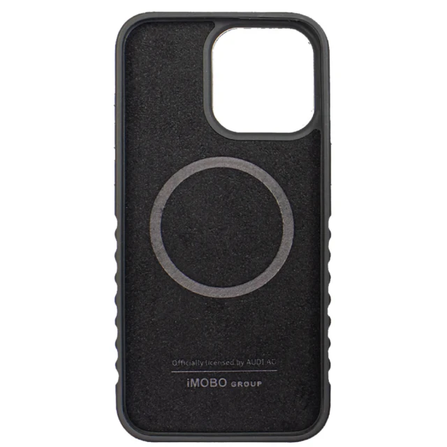 Чохол Audi Synthetic Leather для iPhone 13 Pro Max Black with MagSafe (AU-TPUPCMIP13PM-GT/D3-BK)