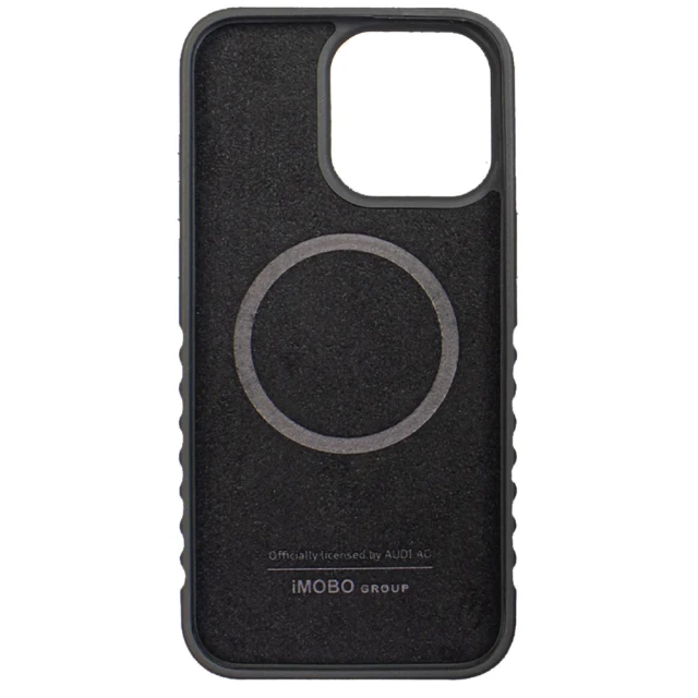 Чохол Audi Synthetic Leather для iPhone 14 Pro Black with MagSafe (AU-TPUPCMIP14P-GT/D3-BK)