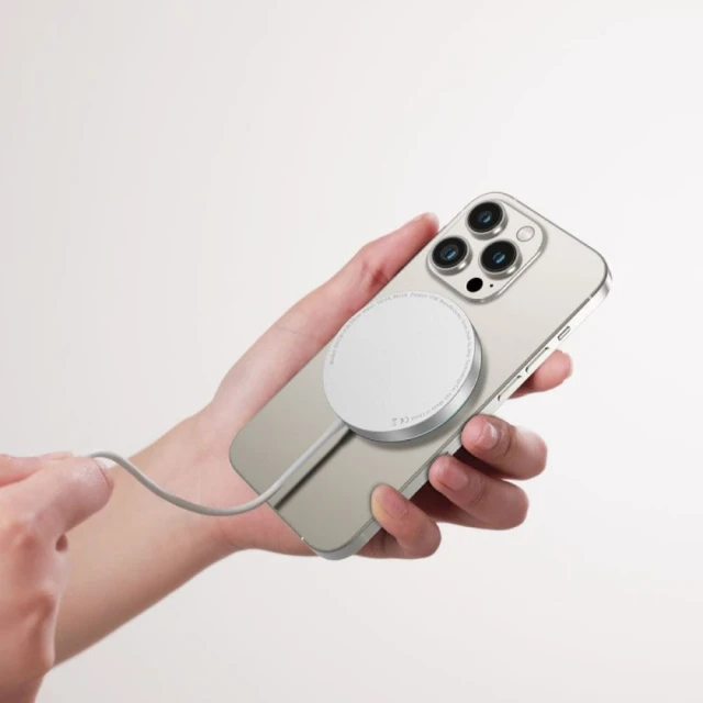 Бездротовий зарядний пристрій Tech-Protect A30 15W 1m Silver with MagSafe (5906302308316)