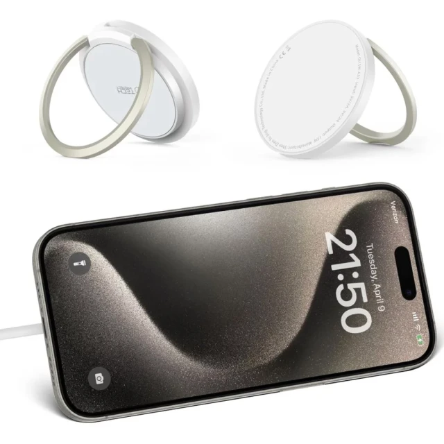 Бездротовий зарядний пристрій Tech-Protect QI15W-A33 15W with MagSafe White (5906302308330)