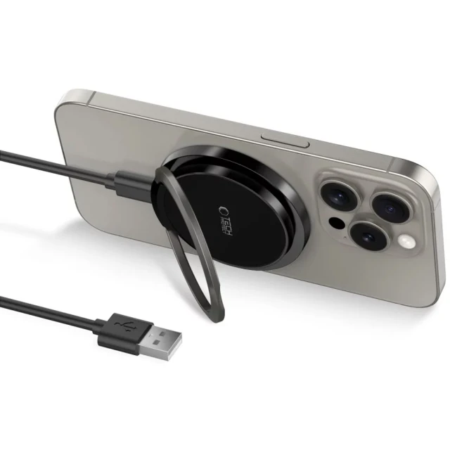 Бездротовий зарядний пристрій Tech-Protect QI15W-A33 15W with MagSafe Black (5906302308347)
