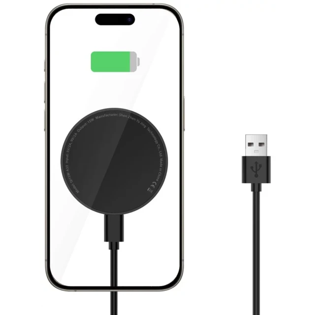 Бездротовий зарядний пристрій Tech-Protect QI15W-A33 15W with MagSafe Black (5906302308347)