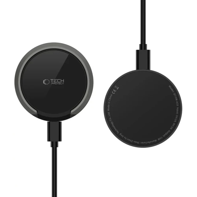 Бездротовий зарядний пристрій Tech-Protect QI15W-A33 15W with MagSafe Black (5906302308347)