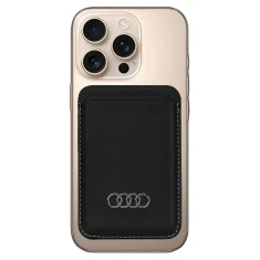 Магнітний гаманець Audi Synthetic Leather Wallet Card Slot Black with MagSafe (AU-MSCH-Q3/D1-BK)