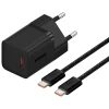 Мережевий зарядний пристрій Baseus GaN5 Mini PD/QC 30W USB-C with USB-C to USB-C Cable 1 m Cluster Black (P10110902113-00)