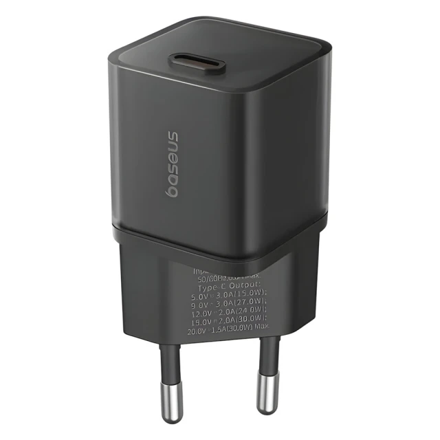 Мережевий зарядний пристрій Baseus GaN5S PD 30W USB-C Black (P10162504113-00)