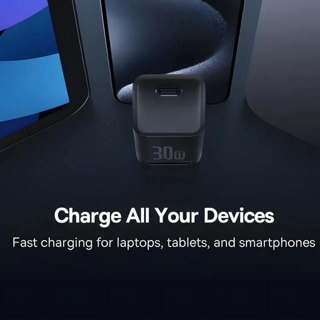 Мережевий зарядний пристрій Baseus GaN5S PD 30W USB-C Black (P10162504113-00)