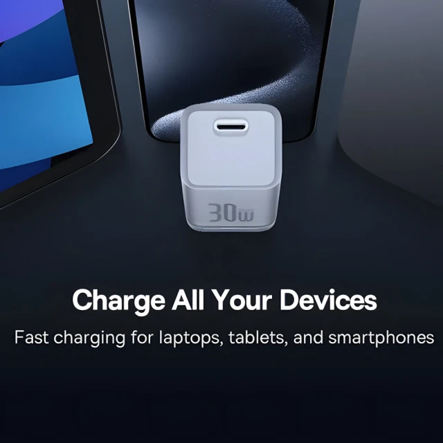 Мережевий зарядний пристрій Baseus GaN5S PD 30W USB-C White (P10162504213-00)