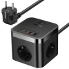 Мережевий подовжувач Baseus Power Combo Cube Power Strip 3хAC | 2xUSB-A | 2xUSB-C 30W 1.5 m Black (E00066400117-00)