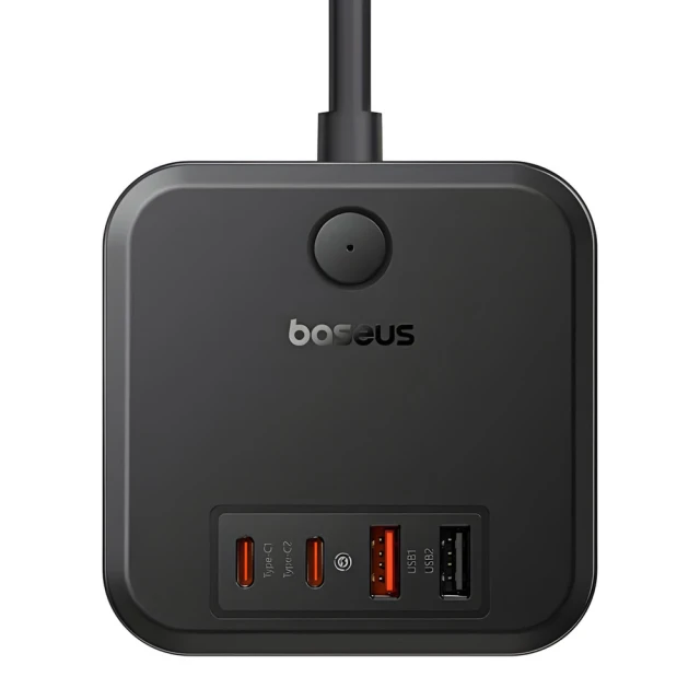 Мережевий подовжувач Baseus Power Combo Cube Power Strip 3хAC | 2xUSB-A | 2xUSB-C 30W 1.5 m Black (E00066400117-00)