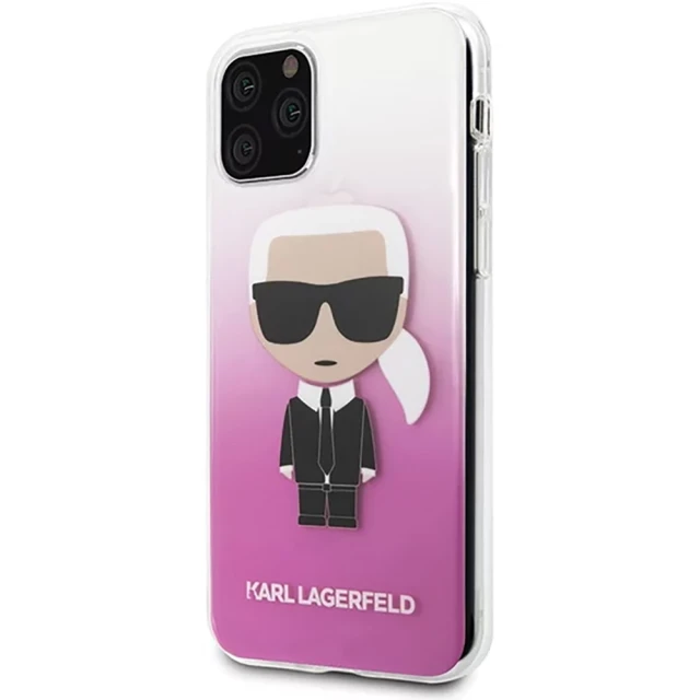 Чохол Karl Lagerfeld Iconic Karl для iPhone 11 Pro Pink (KLHCN58TRDFKPI)