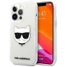 Чехол Karl Lagerfeld Saffiano Choupette Head для iPhone 13 Pro Max Transparent (KLHCP13XCTR)