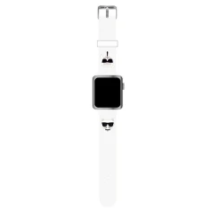 Ремінець Karl Lagerfeld Silicone Iconic Karl and Choupette Head для Apple Watch 49 | 46 | 45 | 44 | 42 mm (1-3 series) White (KLAWLSLCKW)