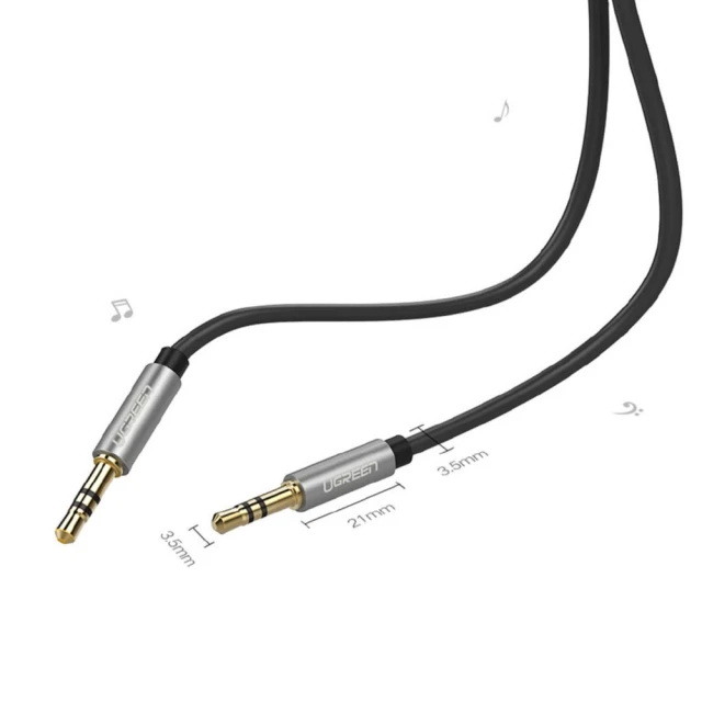 Кабель Ugreen AUX Mini Jack 3.5mm to Mini Jack 3.5mm 5m Black (6957303817375)