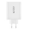 Мережевий зарядний пристрій Tech-Protect QC/PD 100W 3xUSB-C | USB-A White (9490713934814)
