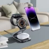 Бездротовий зарядний пристрій Tech-Protect 15W-A29 Magnetic 3-in-1 Black with MagSafe (9490713935774)