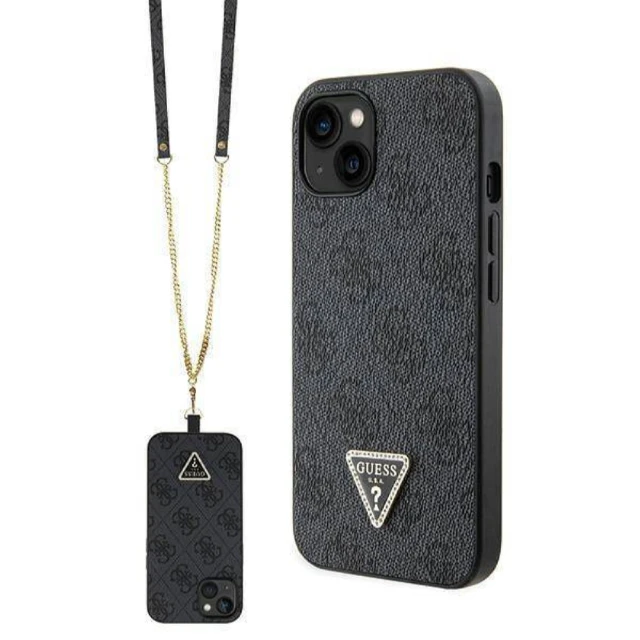 Чохол Guess Crossbody 4G Metal Logo для iPhone 14 | 13 Black (GUHCP14SP4TDSCPK)