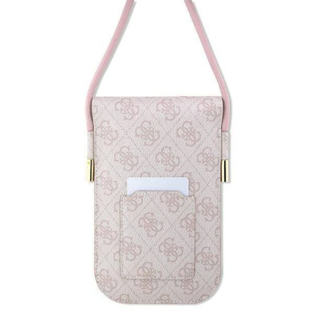 Чохол-сумка Guess 4G Metal Script Logo 19 x 12.5 x 2cm Pink (GUOWBP4SNSP)