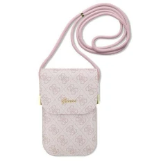 Чохол-сумка Guess 4G Metal Script Logo 19 x 12.5 x 2cm Pink (GUOWBP4SNSP)