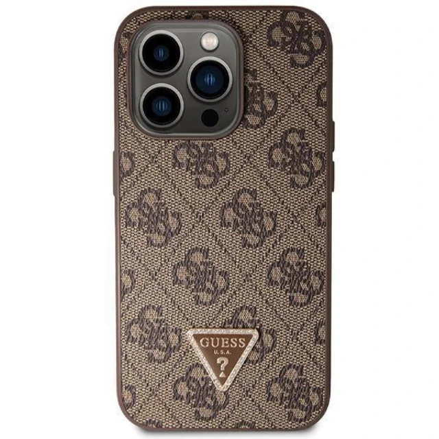Чохол Guess Crossbody 4G Metal Logo для iPhone 14 Pro Brown (GUHCP14LP4TDSCPW)