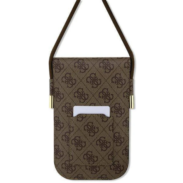 Чохол-сумка Guess 4G Metal Script Logo 19 x 12.5 x 2cm Brown (GUOWBP4SNSW)