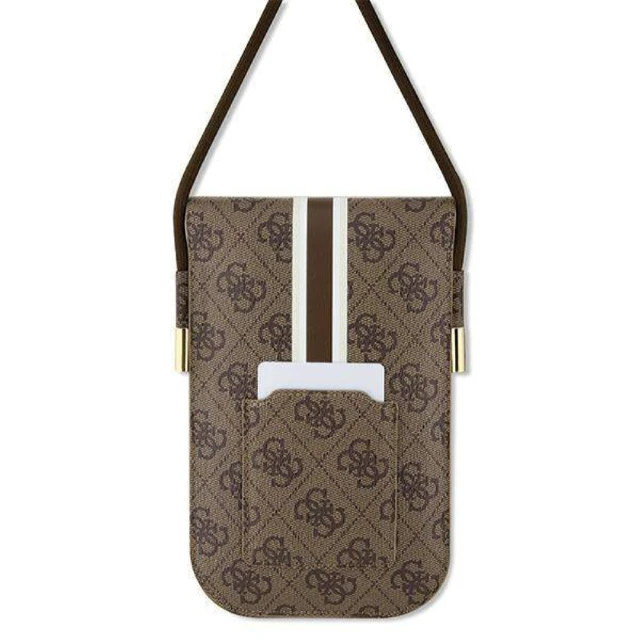 Чохол-сумка Guess 4G Stripes 19 x 12.5 x 2cm Brown (GUOWBP4RPSW)
