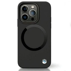 Чохол BMW Signature Liquid Silicone для iPhone 14 | 13 Black with MagSafe (BMHMP14SSILBK2)
