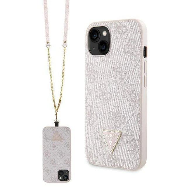 Чохол Guess Crossbody 4G Metal Logo для iPhone 13 Pink (GUHCP13MP4TDSCPP)
