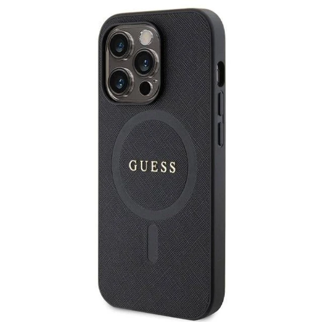 Чохол Guess Saffiano для iPhone 13 Pro Max Black with MagSafe (GUHMP13XPSAHMCK)