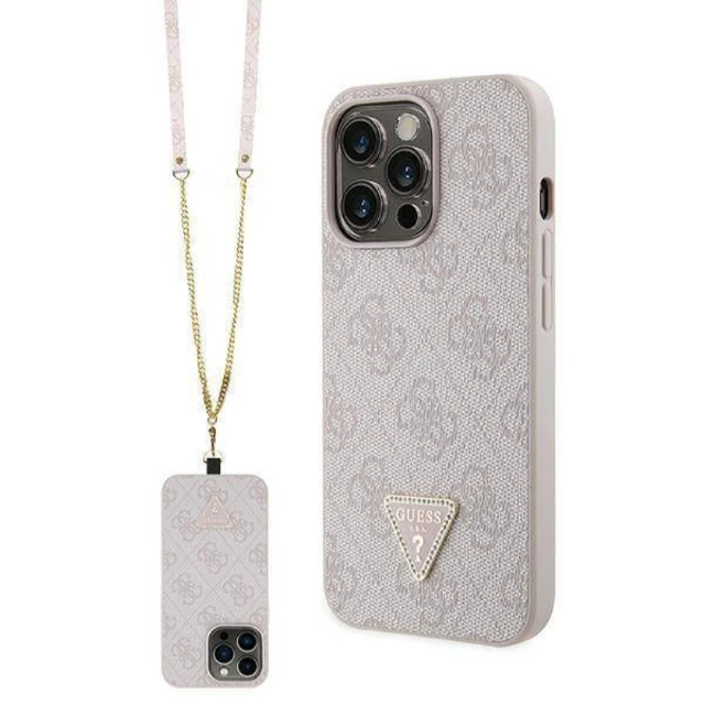 Чохол Guess Crossbody 4G Metal Logo для iPhone 13 Pro Max Pink (GUHCP13XP4TDSCPP)