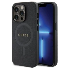 Чехол Guess Saffiano для iPhone 11 | XR Black with MagSafe (GUHMN61PSAHMCK)